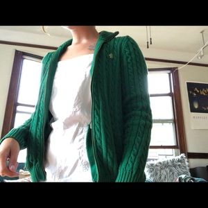 Green Ralph Lauren zip up